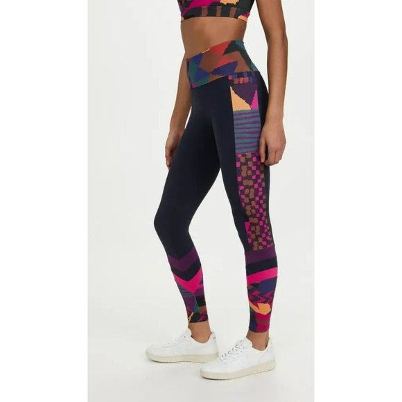 FARM Rio Pants - Farm Rio Abstract Leggings Pants Blue Medium